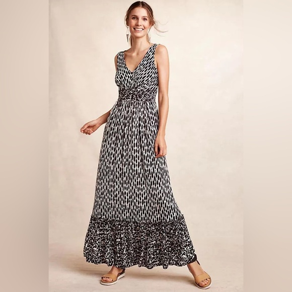 Anthropologie Dresses & Skirts - NWT Anthropologie plenty dresses tiered maxi Tracy  Reese Marcia black white MP